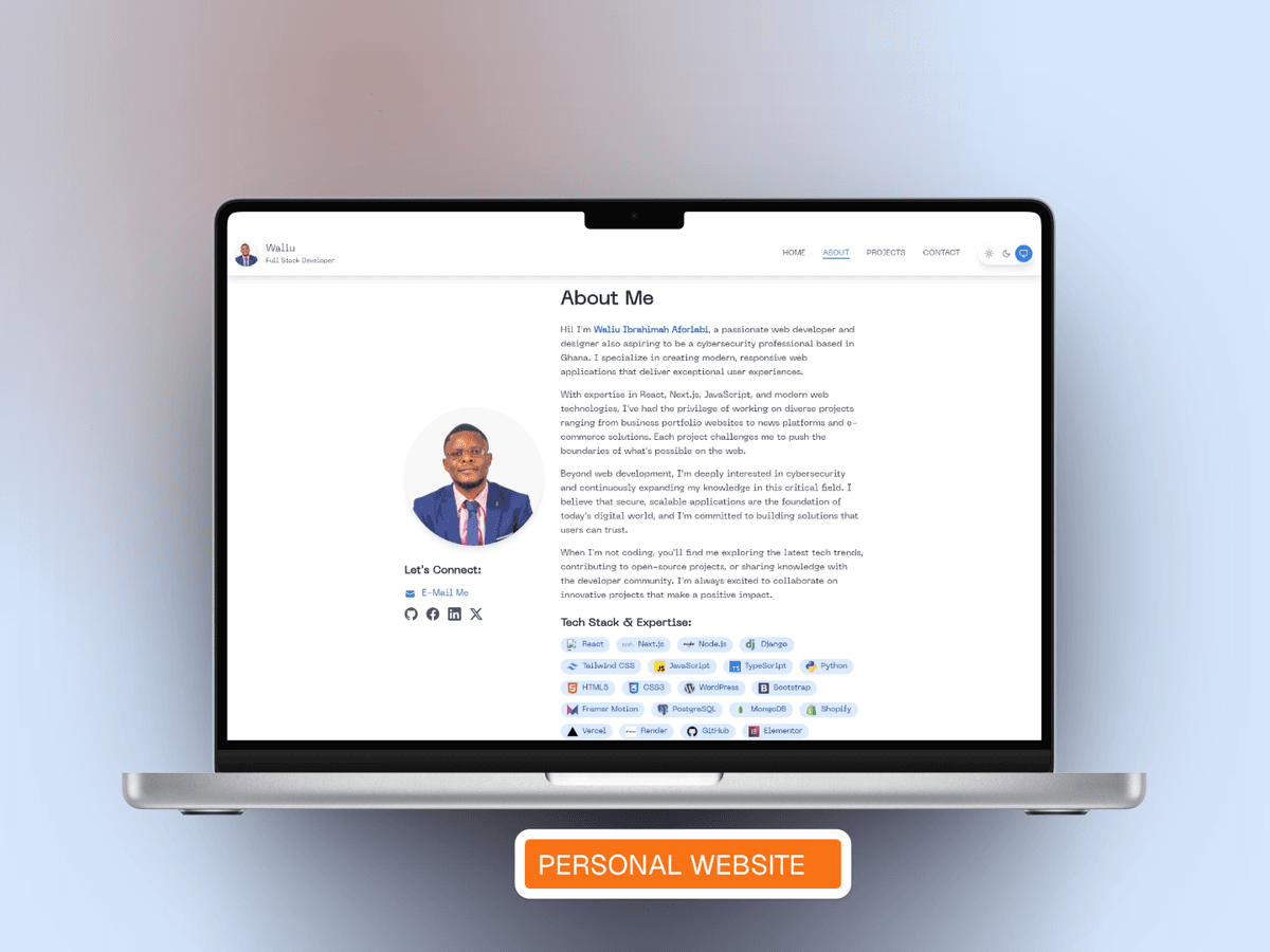 Personal Portfolio Website