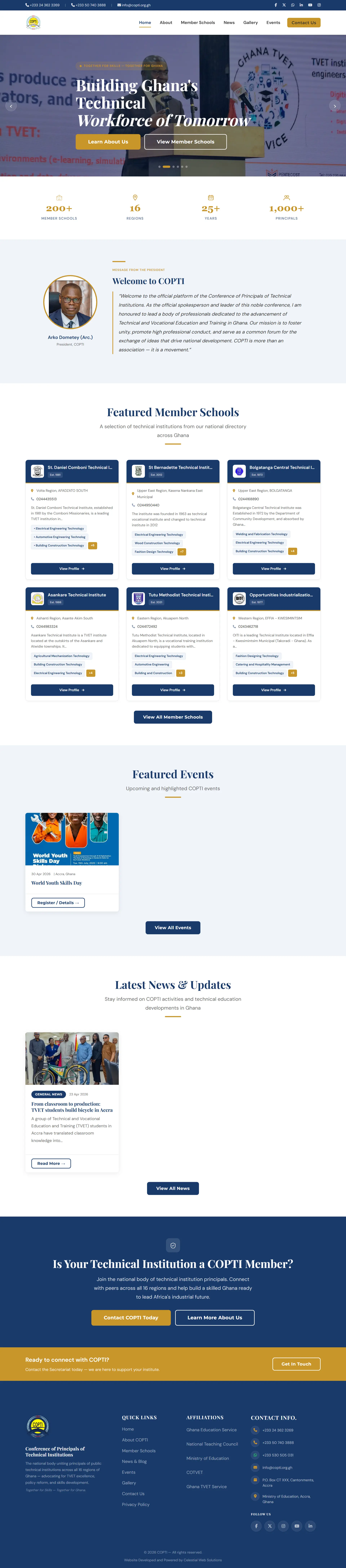 Conference of Principals of Technical Institutions - Full Page Screenshot