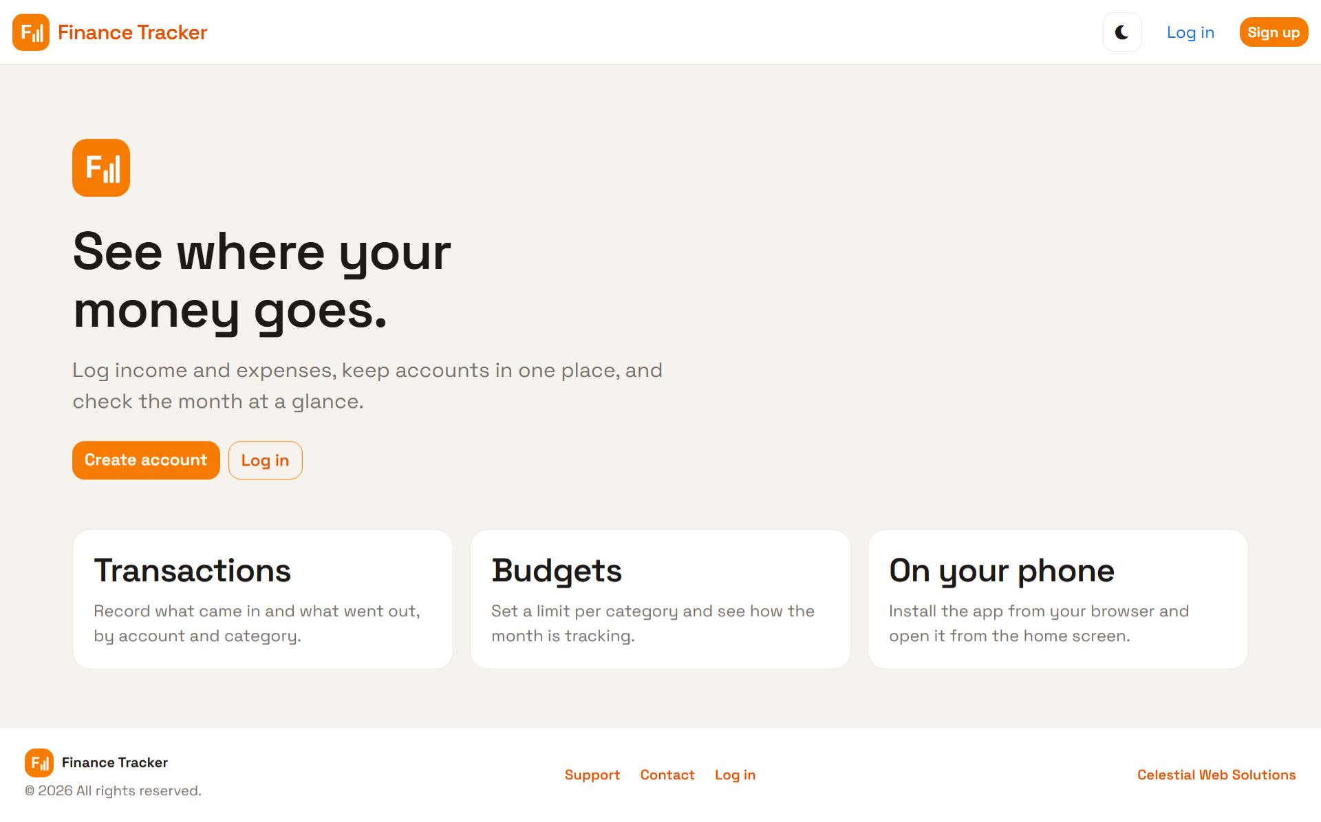 Finance Tracker - Full Page Screenshot